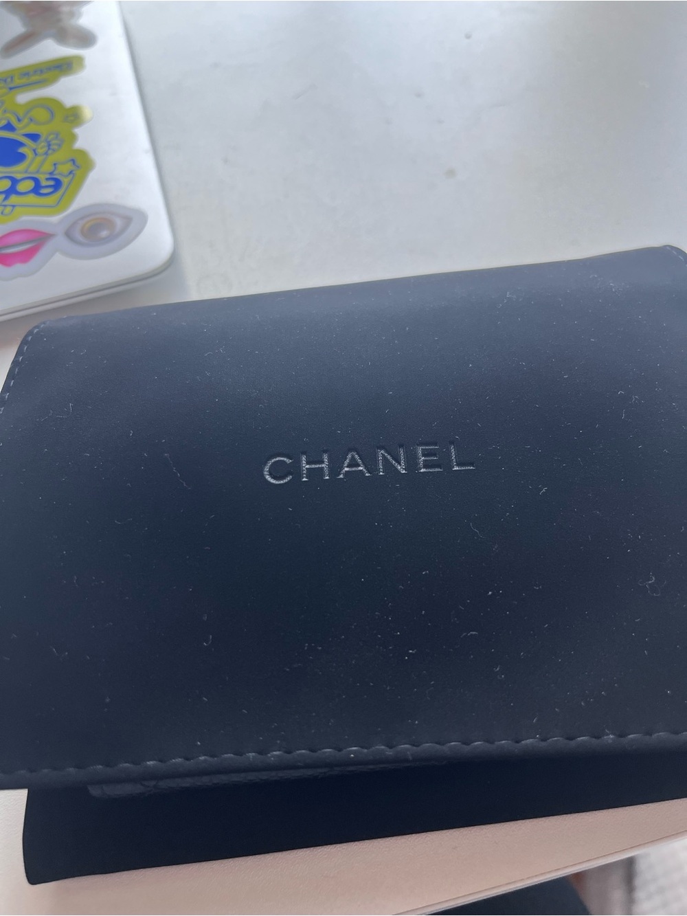 CHANEL Black Quilted Caviar Leather Small Wallet with Gold CC - Picture 6 of 7